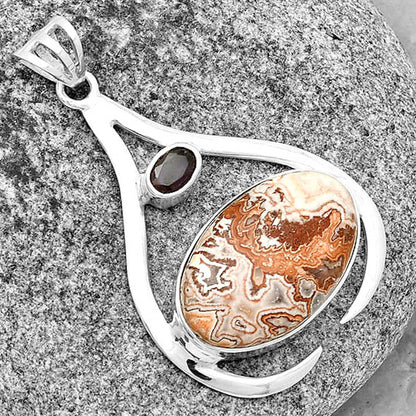 Rosetta Picture Jasper & Amethyst Pendant P-1057 SDP134015