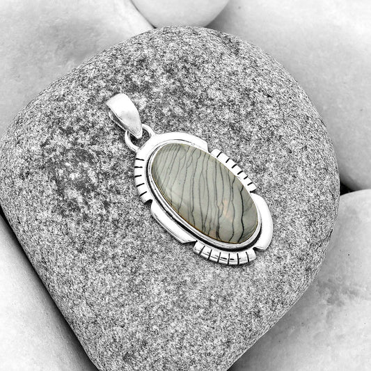 Natural Picasso Jasper Pendant P-1179 SDP134305