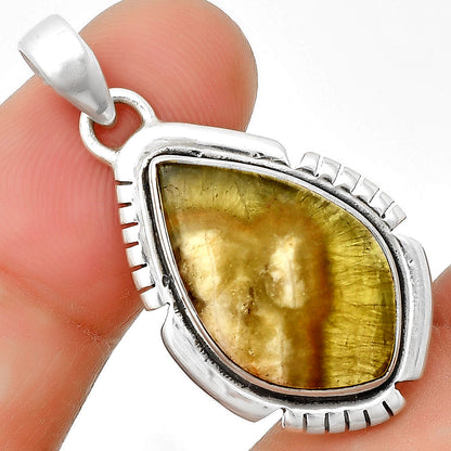 Natural Australian Prehnite Pendant P-1179 SDP134306