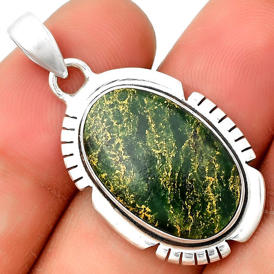 Natural Green Fuchsite Pendant P-1179 SDP134307