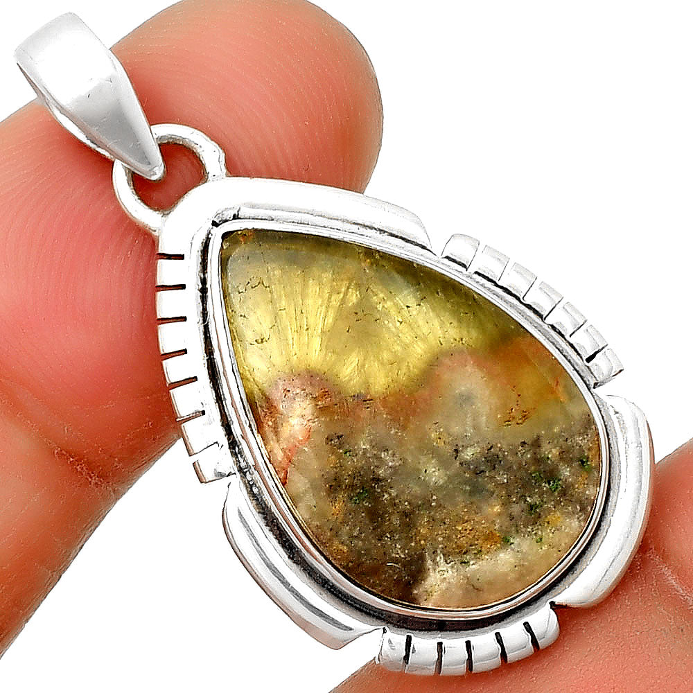 Natural Australian Prehnite Pendant P-1179 SDP134309