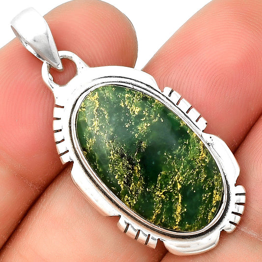 Natural Green Fuchsite Pendant P-1179 SDP134313