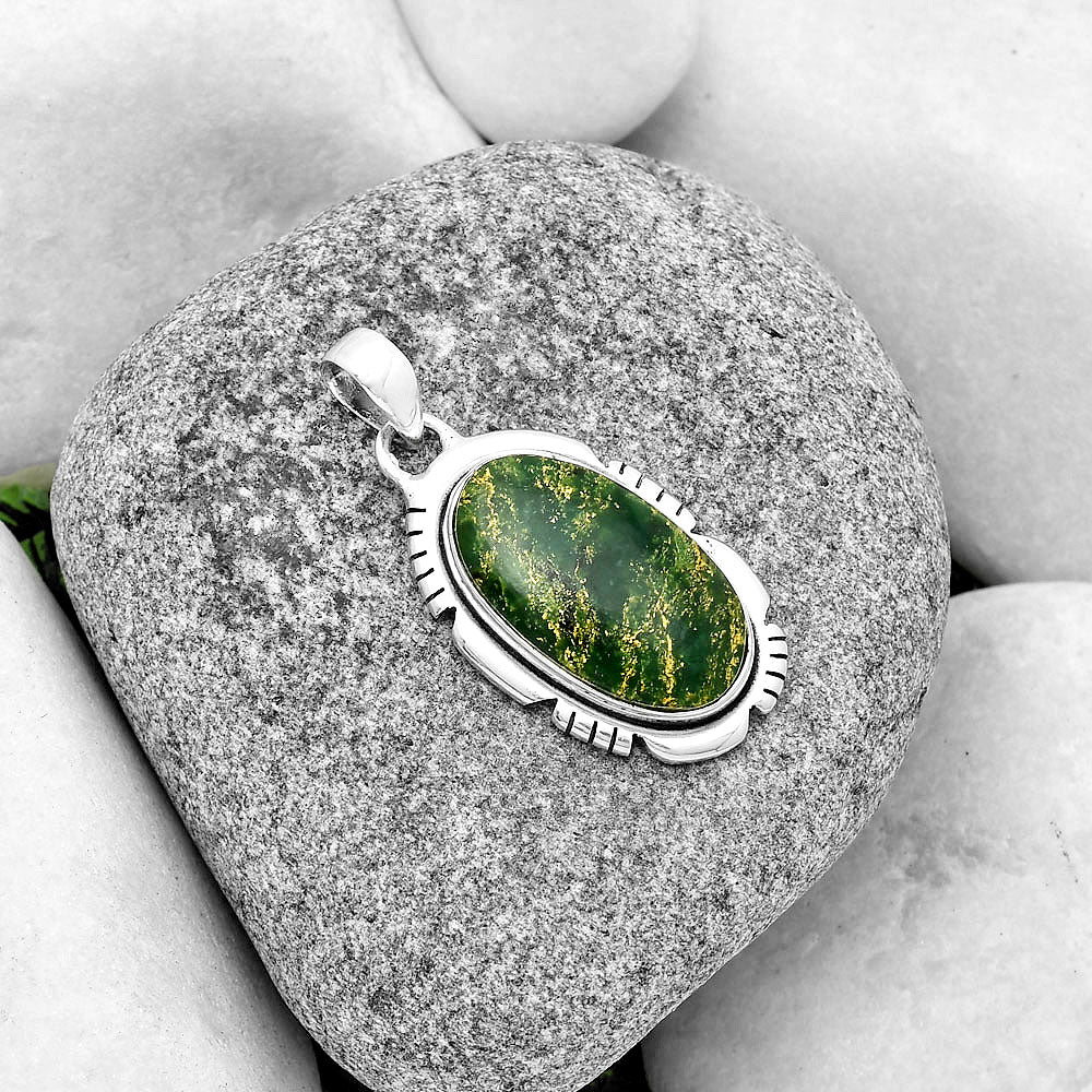 Natural Green Fuchsite Pendant P-1179 SDP134313