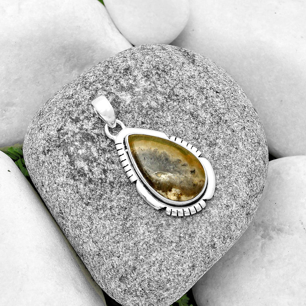 Natural Australian Prehnite Pendant P-1179 SDP134319