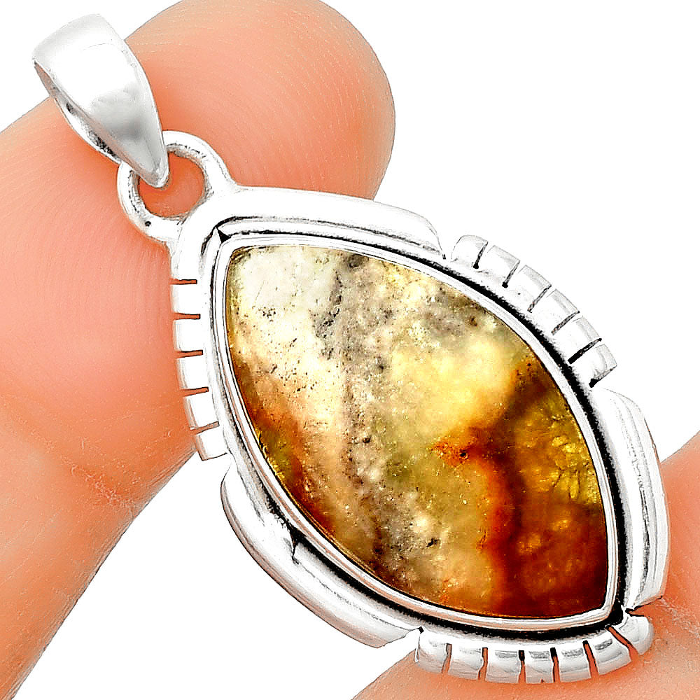 Natural Australian Prehnite Pendant P-1179 SDP134327