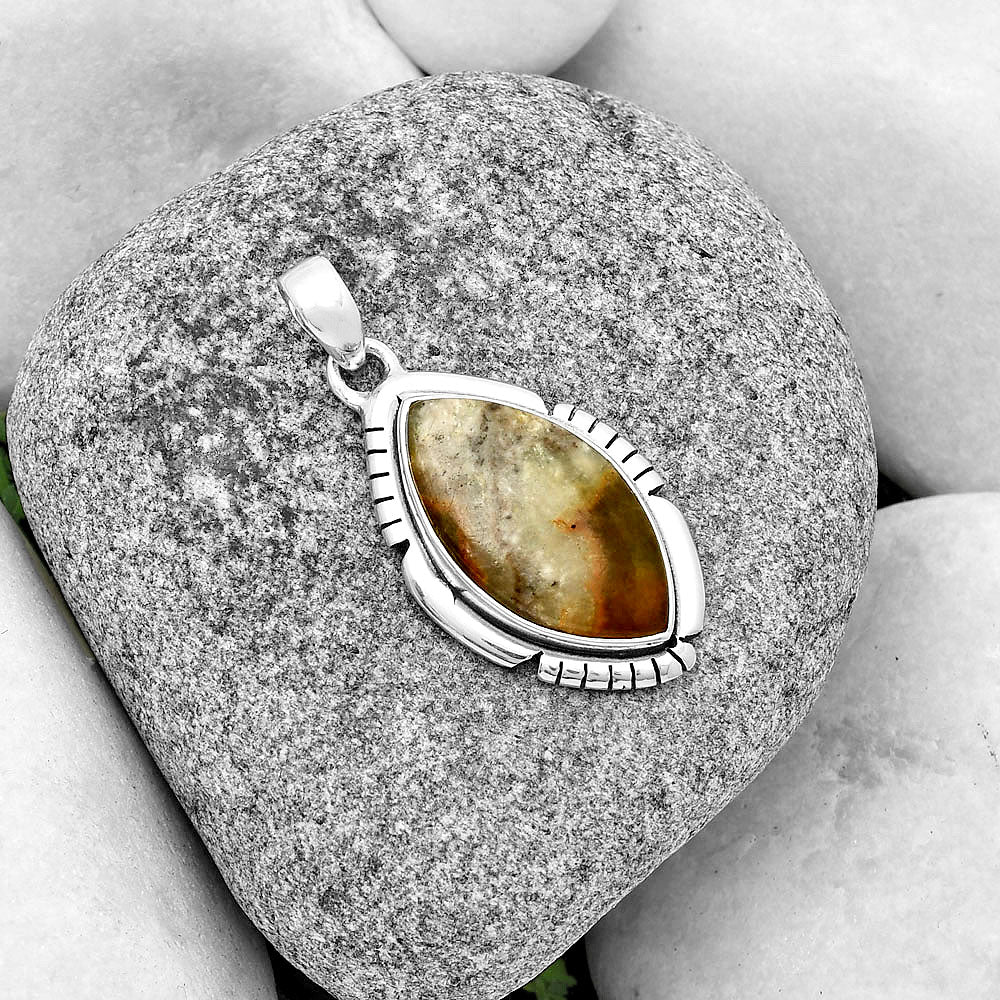 Natural Australian Prehnite Pendant P-1179 SDP134327