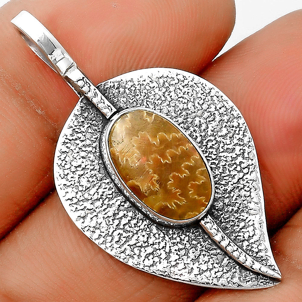 Natural Sutured Ammonite - Madagascar Pendant P-1218 SDP134445