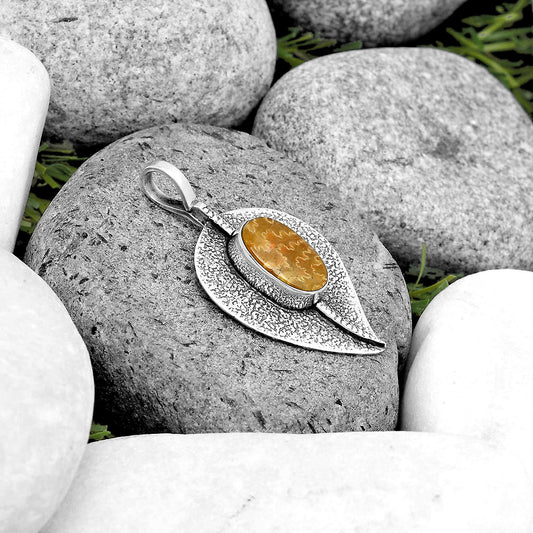 Natural Sutured Ammonite - Madagascar Pendant P-1218 SDP134445