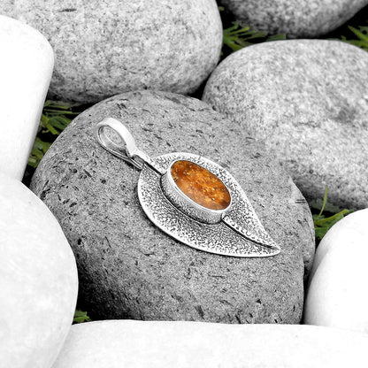 Natural Sutured Ammonite - Madagascar Pendant P-1218 SDP134448