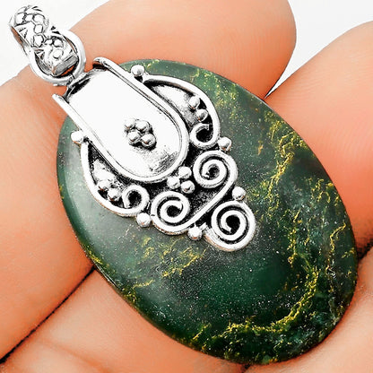 Natural Green Fuchsite Pendant P-1313 SDP134458