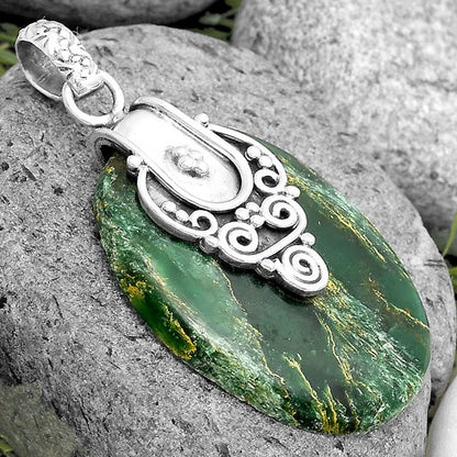 Natural Green Fuchsite Pendant P-1313 SDP134470