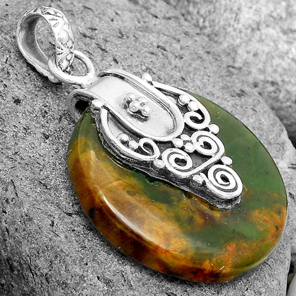 Natural Chrome Chalcedony Pendant P-1313 SDP134472