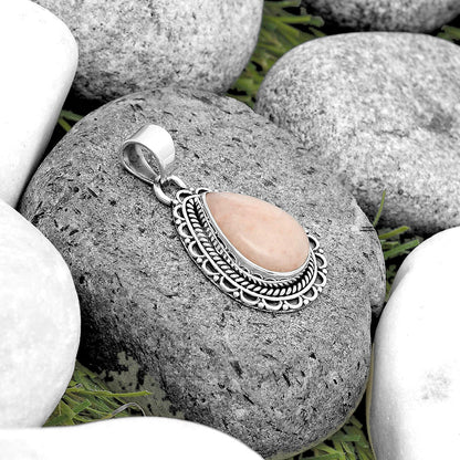 Natural Pink Scolecite Pendant P-1214 SDP134495