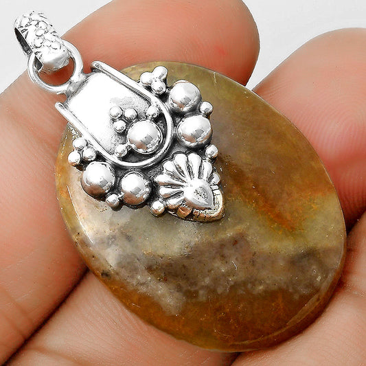 Natural Australian Prehnite Pendant P-1313 SDP134528