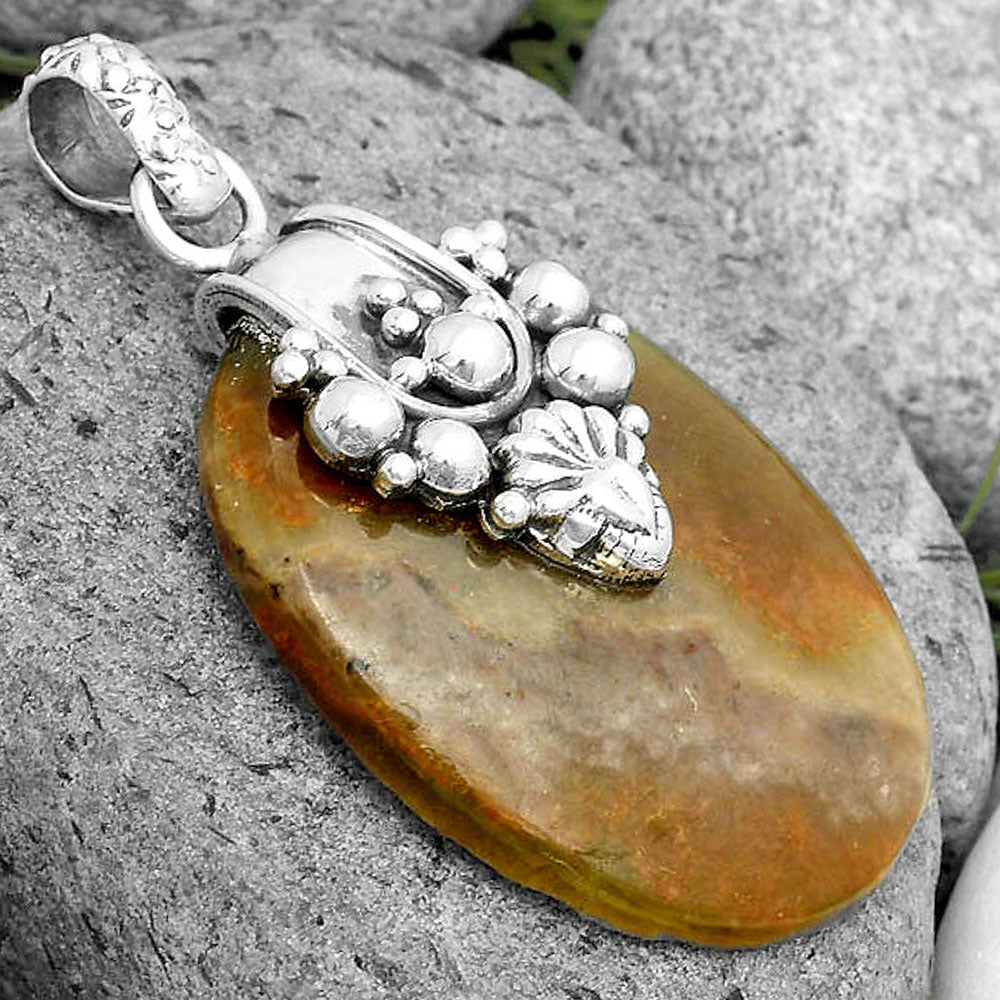 Natural Australian Prehnite Pendant P-1313 SDP134528