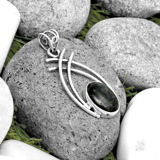 Natural Indigo Gabbro Pendant P-1010 SDP134541
