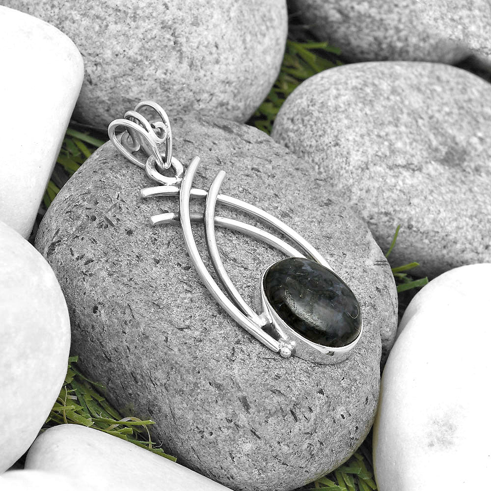 Natural Indigo Gabbro Pendant P-1010 SDP134543