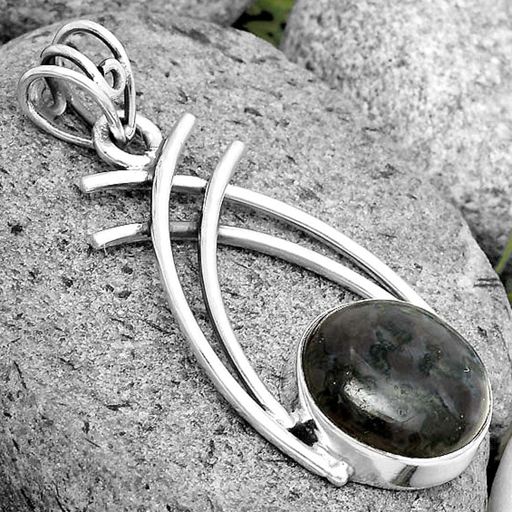 Natural Indigo Gabbro Pendant P-1010 SDP134551