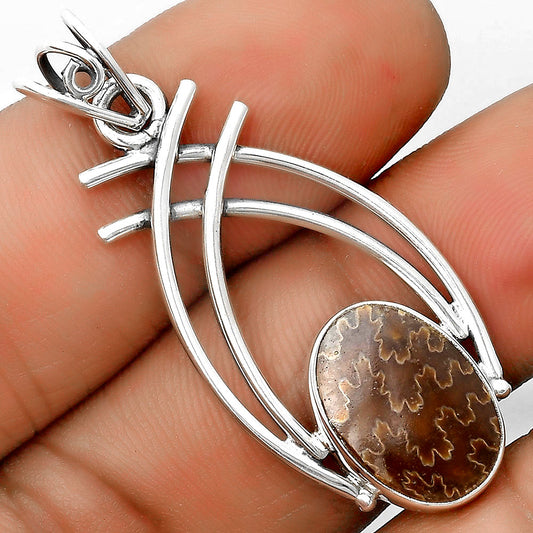 Natural Sutured Ammonite - Madagascar Pendant P-1010 SDP134565