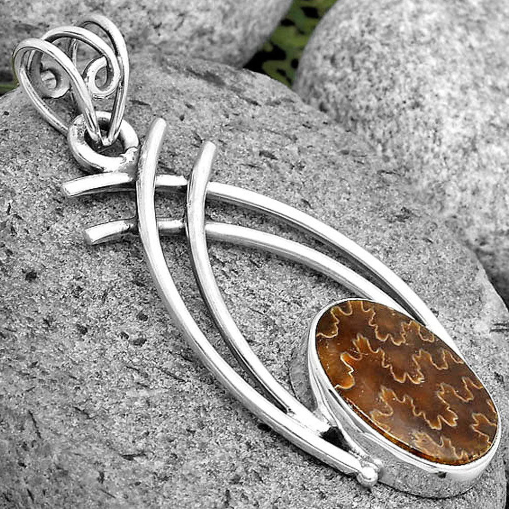 Natural Sutured Ammonite - Madagascar Pendant P-1010 SDP134565
