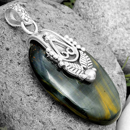 Southwest - Natural Blue Tiger Eye Pendant P-1313 SDP134579