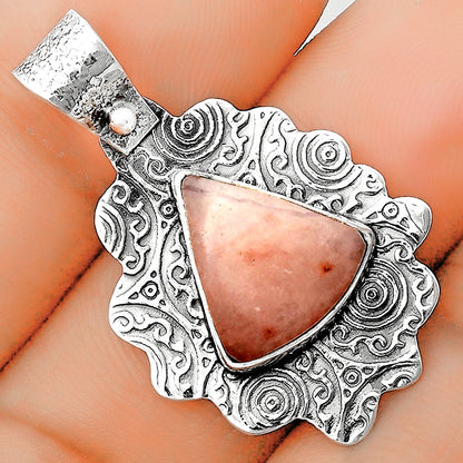 Natural Pink Scolecite Pendant P-1238 SDP134617