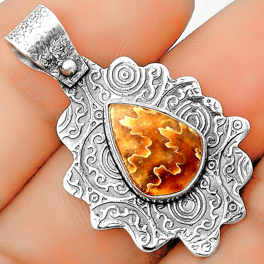 Natural Sutured Ammonite - Madagascar Pendant P-1238 SDP134618