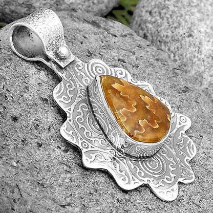 Natural Sutured Ammonite - Madagascar Pendant P-1238 SDP134618