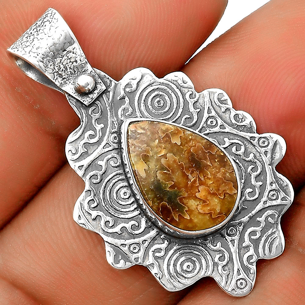 Natural Sutured Ammonite - Madagascar Pendant P-1238 SDP134619