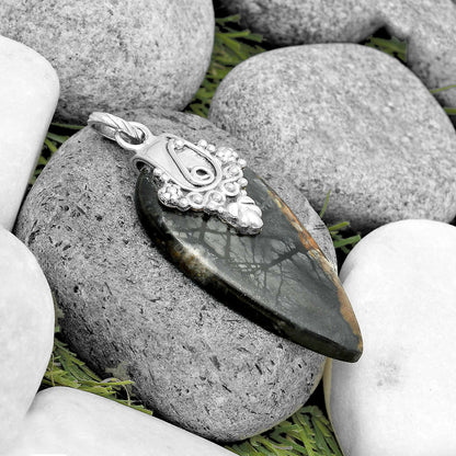 Natural Picasso Jasper Pendant P-1313 SDP134635