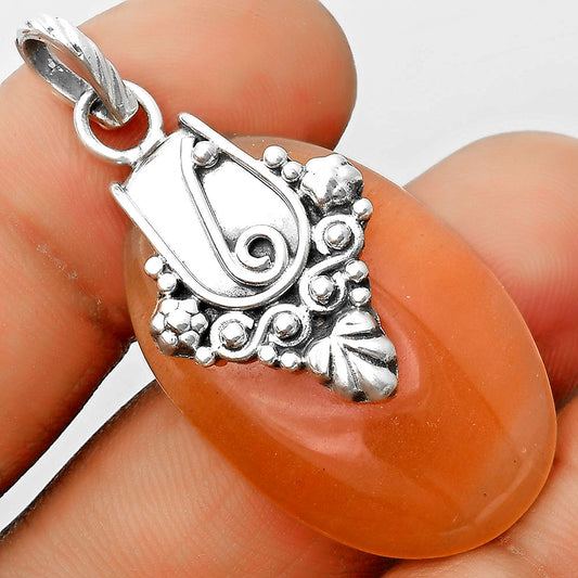 Natural Orange Aventurine Pendant P-1313 SDP134643