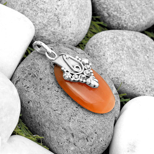 Natural Orange Aventurine Pendant P-1313 SDP134643