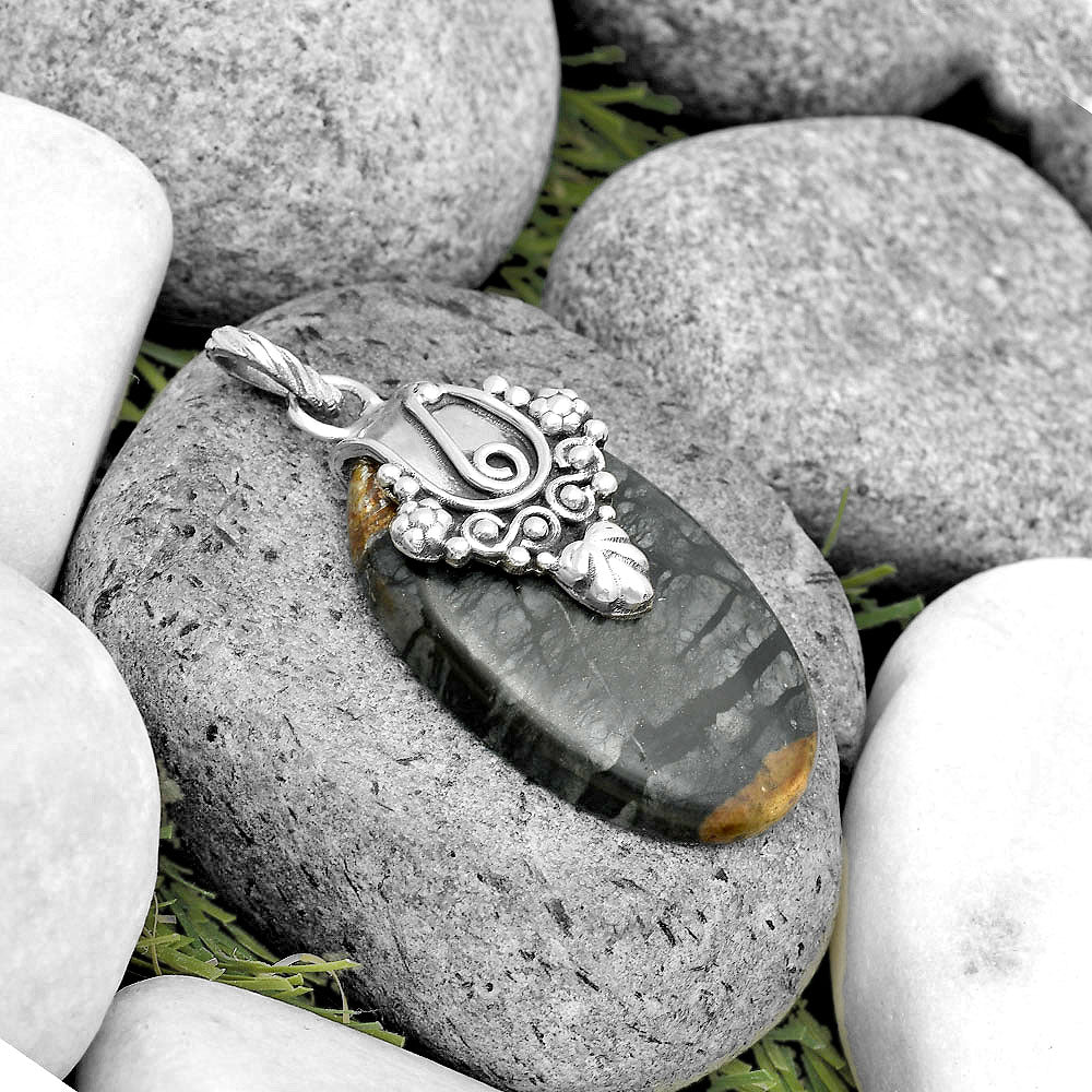 Natural Picasso Jasper Pendant P-1313 SDP134650