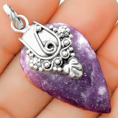 Natural Purple Lepidolite Pendant P-1313 SDP134655