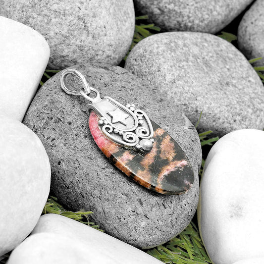 Star - Natural Rhodonite Pendant P-1313 SDP134662