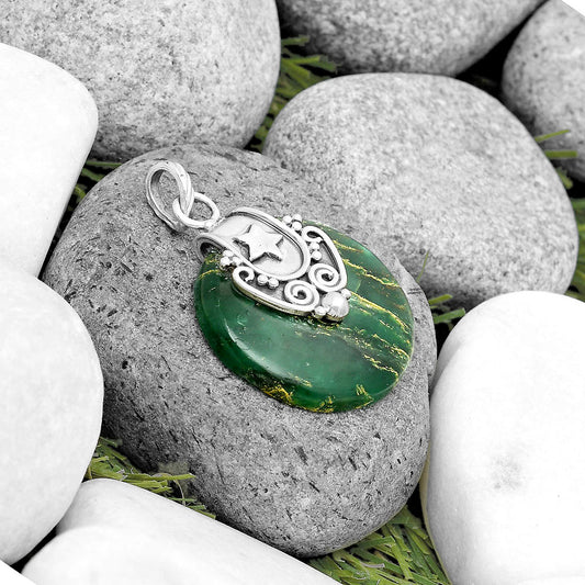 Star - Natural Green Fuchsite Pendant P-1313 SDP134668