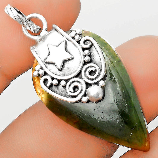 Star - Natural Chrome Chalcedony Pendant P-1313 SDP134670