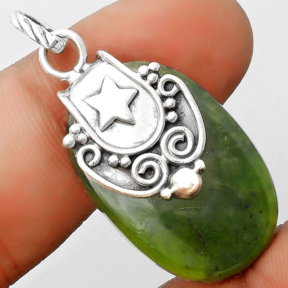 Star - Natural Chrome Chalcedony Pendant P-1313 SDP134673