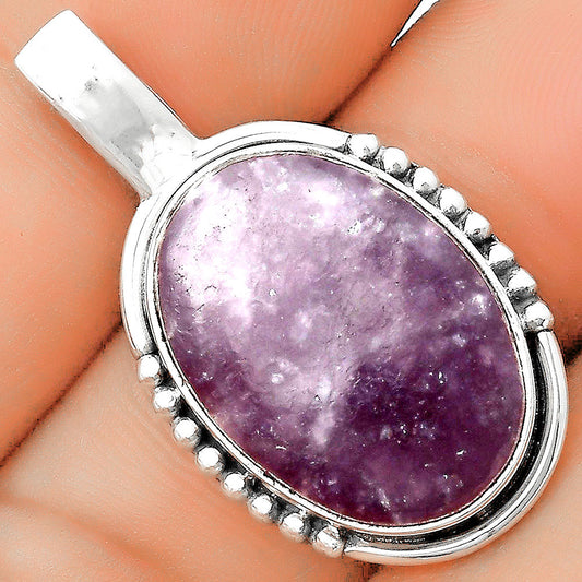 Natural Purple Lepidolite Pendant P-1326 SDP134688