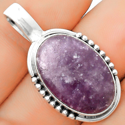 Natural Purple Lepidolite Pendant P-1326 SDP134692