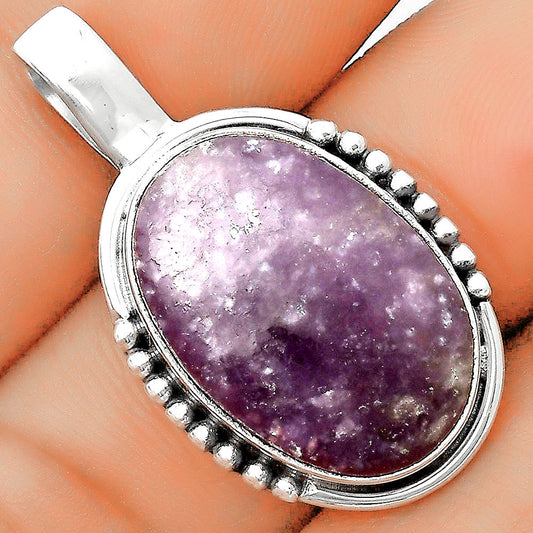 Natural Purple Lepidolite Pendant P-1326 SDP134701