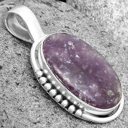 Natural Purple Lepidolite Pendant P-1326 SDP134701