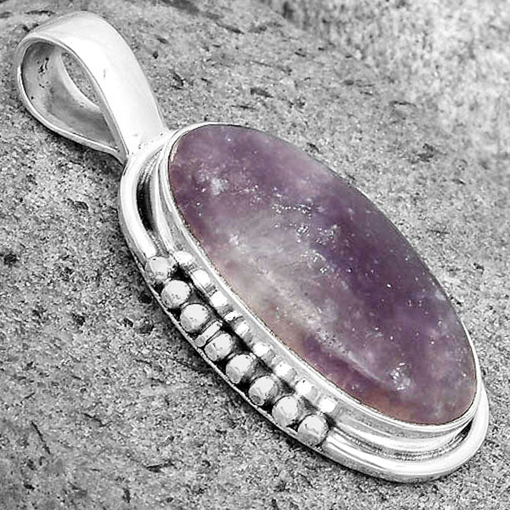 Natural Purple Lepidolite Pendant P-1326 SDP134712