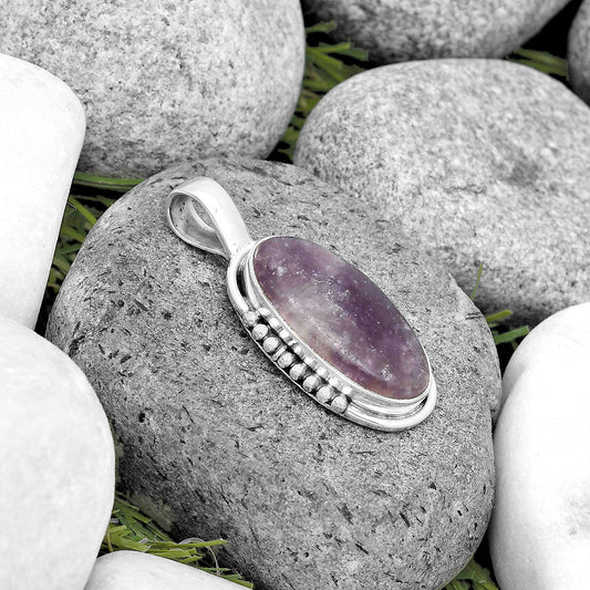 Natural Purple Lepidolite Pendant P-1326 SDP134712