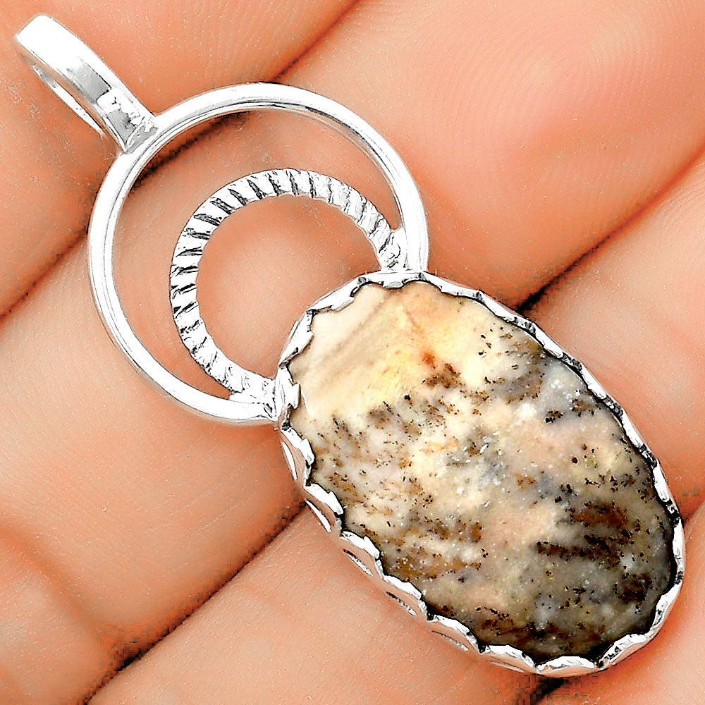 Natural Russian Honey Dendrite Opal Pendant P-1668 SDP134725