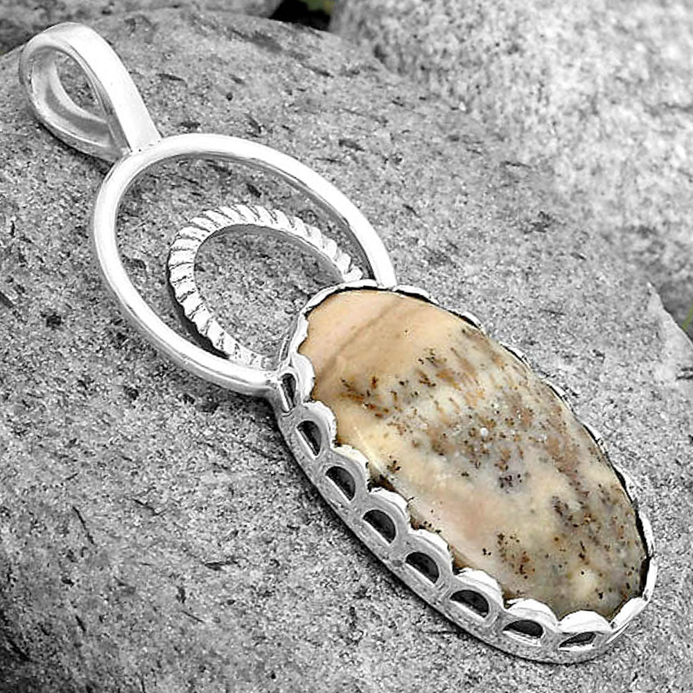 Natural Russian Honey Dendrite Opal Pendant P-1668 SDP134727