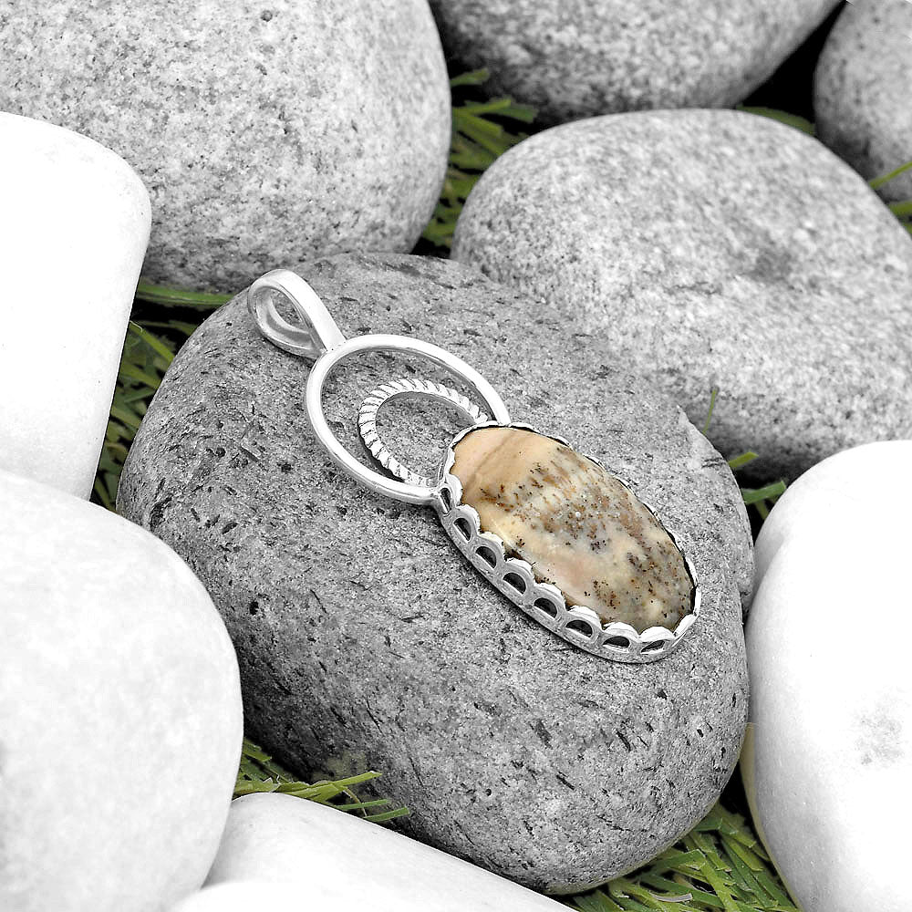 Natural Russian Honey Dendrite Opal Pendant P-1668 SDP134727