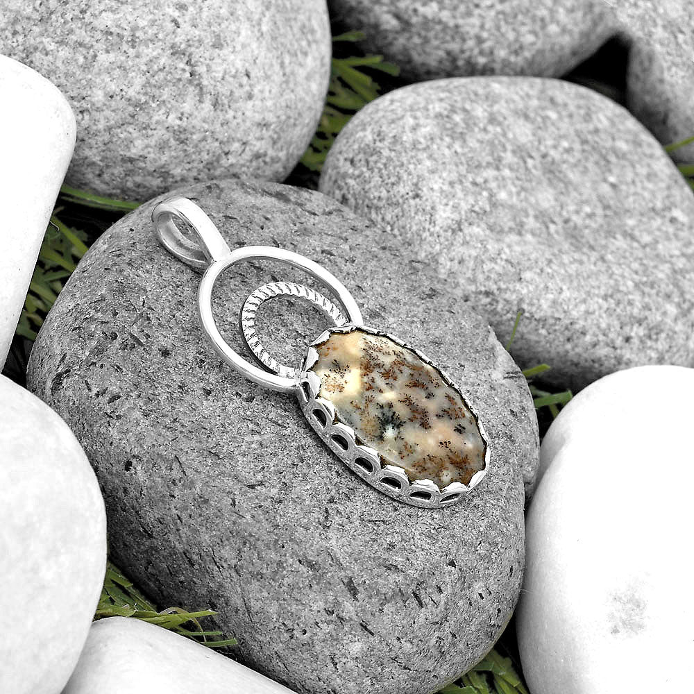 Natural Russian Honey Dendrite Opal Pendant P-1668 SDP134738