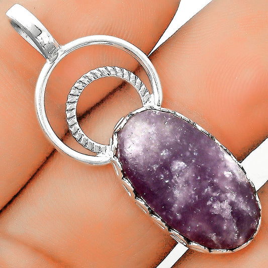 Natural Purple Lepidolite Pendant P-1668 SDP134750