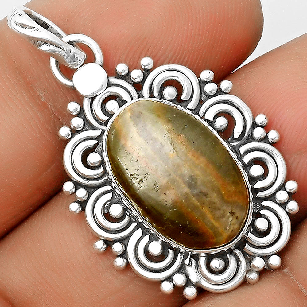 Natural Australian Prehnite Pendant P-1330 SDP134771